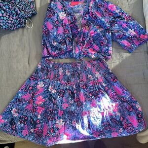 Lilly Pulitzer Blue and Pink Floral Dress